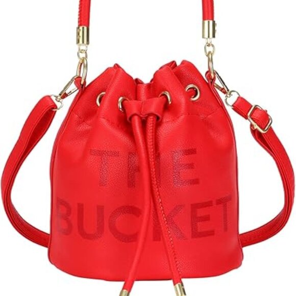 The Bucket Bag Leather Red #847 - Picture 1 of 7